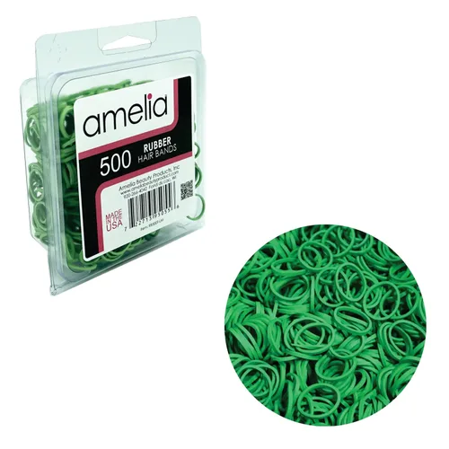 Vista 13 de 500 unidades de gomitas en contenedor de rejillas para colas de caballo y trenzas., Negro