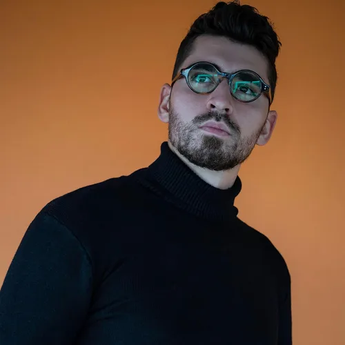 Vista 5 de Zeelool Unisex Retro Acetato Redondo Gafas Marco Con Lente Transparente Giggs FA0249