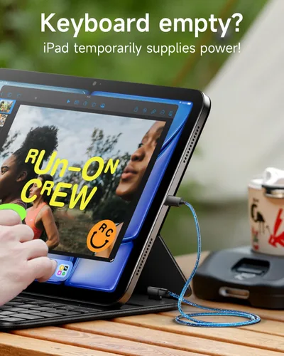 Vista 6 de HOU Funda con teclado para iPad de 10ª generación/iPad de 11ª generación de 11 pulgadas A16 2025 – Folio inteligente, ultra delgada, carga
