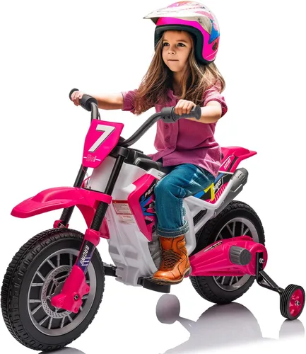 Vista 10 de Motocicleta para niños, motocicleta de paseo con batería 12V7A Verde