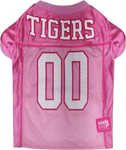 Vista 5 de Pets First Camiseta de la NCAA para perros y gatos, camiseta rosa de California Golden Bears, talla XS. Lindo traje rosa para mascotas