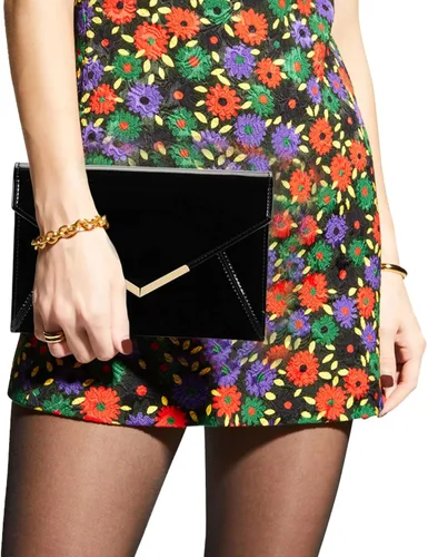 Vista 7 de Dexmay - Bolso de mano para mujer, de piel de charol, bolso de vestir plegable