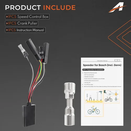 Vista 6 de Caja de control de velocidad 3.0 compatible con E-Bike Bosch Motors 2017-2025 con extractor de manivela