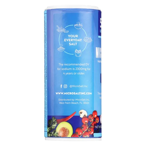 Vista 11 de Microsalt 50 % menos de sal de sodio, sustituto de sal regular, sal de condimento para cocinar, condimentar y hornear, sabor completo, menos sodio