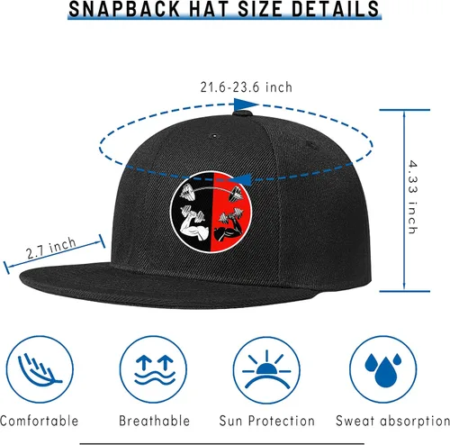 Vista 2 de Sombreros de Jesucristo para hombre, gorra de visera plana para hombre, mochila negra a presión, gorra de béisbol negra