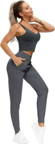 Vista 6 de THE GYM PEOPLE - Pantalones deportivos ajustados para mujer, ligeros, para entrenamiento, yoga, correr y descanso