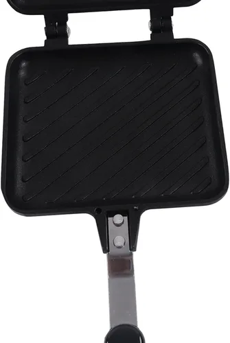 Vista 8 de Máquina de sándwiches calientes, sartén para hornear sándwiches de doble cara para freír panini de fondo plano, antiadherente, tostadora para perros