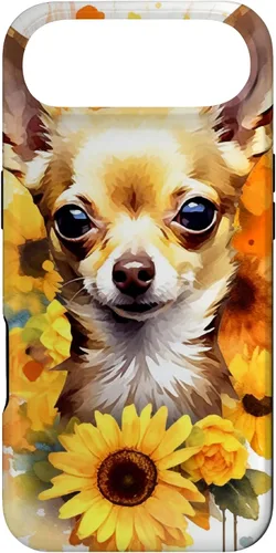 Vista 27 de Chihuahua Dog Watercolor Funda de girasol Chihuahua para iPhone 17