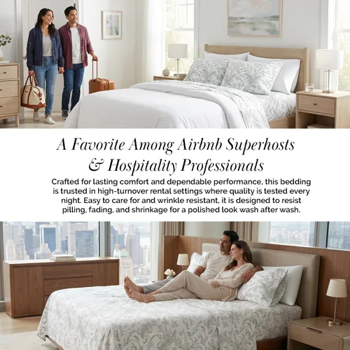 Vista 177 de Southshore Fine Living, Inc. Colección Winter Brush, juego de sábanas de 3 piezas para cama individual, sábana bajera con bolsillo profundo de 14