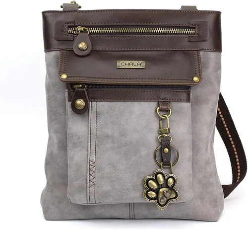 Vista 2 de CHALA GEMINI - Bolso bandolera de piel sintética para regalo con doble cremallera
