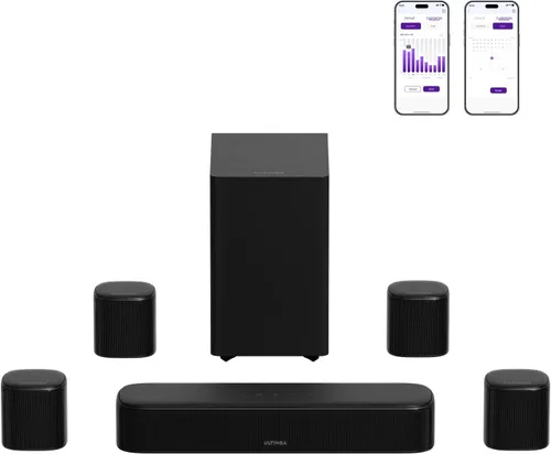 Vista 10 de ULTIMEA Barra de sonido de 7.1 canales con subwoofer, sistema de cine