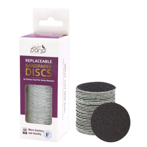 Vista 32 de PANA 40 piezas de recambio de archivo Pedi grande negro para lima de pies de acero inoxidable para lijar raspador de pies, almohadillas de recambio