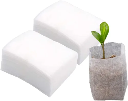 Vista 8 de 200 bolsas de cultivo para vivero, bolsa de cultivo pequeña de 5.8 x 5 pulgadas para plantas, macetas de tela, papa, flor, tomate para principiantes