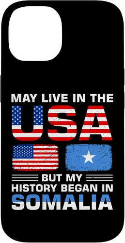 Vista 4 de iPhone 16 USA Flag America Somalia Flag Somalian Roots Country Case
