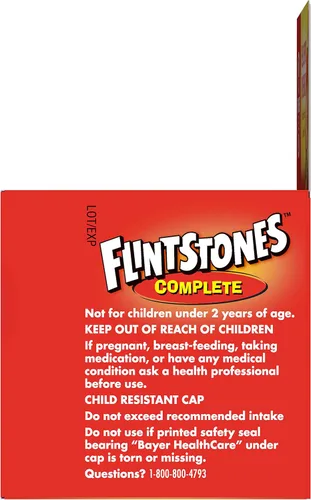 Vista 3 de Picapiedra Suplemento multivitamínico completo, tabletas masticables, 60 unidades, (paquete de 2)