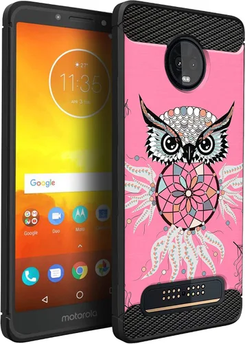 Vista 34 de CasesOnDeck Funda compatible con [Motorola Moto Z3 Play Moto Z3] Moto Z3 Design, funda delgada negra flexible y elegante protección contra golpes