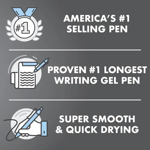 Vista 4 de Pilot G2 Premium - Bolígrafos retráctiles de tinta de gel de alta calidad, punta gruesa (1.0mm), bolígrafos de gel 1.0, surtidos, paquete de 10