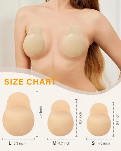 Vista 6 de Brasier adhesivo, brasier adhesivo sin espalda, calcomanías para pezones con elevación, sujetadores para mujeres