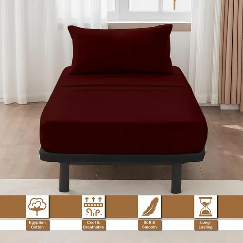 Vista 2 de ARlinen Juego de sábanas de 4 piezas para cuna de 25 x 75 pulgadas, colchón ajustable de algodón egipcio que se adapta a hasta 4 a 8 pulgadas