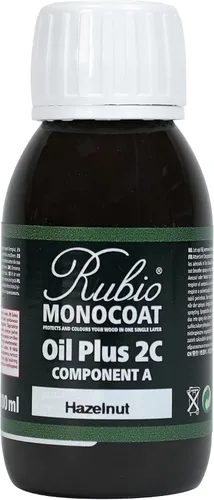 Vista 84 de Rubio Monocoat Muestra de Tinte y Acabado para Madera - Niebla 5% Aceite Plus Parte A Aceite de linaza para madera de secado rápido y ecológico