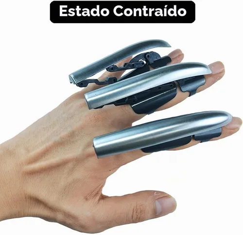 Vista 2 de Garras retráctiles de Wolverine Garras mecánicas de plástico de plata Lobo Garras de Halloween Lobo disfraz de arma de dedo