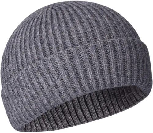 Vista 20 de vidsel Gorro Corto de Pescador para Hombres y Mujeres, Gorro de Lana Tejida con Puño Estilo Moderno de Arrastrero, Gorros Cálidos de Invierno