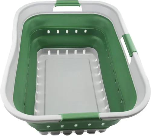 Vista 12 de SAMMART Cesta de lavandería de plástico plegable de 42L (11 galones) - Contenedor/Organizador de almacenamiento plegable emergente - Cesta/Canasta