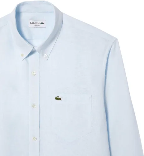 Vista 6 de Lacoste Camisa casual de lino con botones para hombre