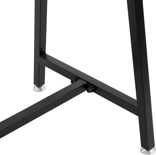 Vista 6 de MyGift Percheros de ropa modernos de metal resistente de 47 pulgadas con marco en A para colgar ropa, percheros independientes de grado comercial