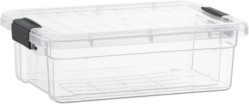 Vista 95 de Superio - Contenedores de almacenamiento de plástico transparente de 1.27 cuartos de galón con tapas, contenedores organizadores apilables, cajas