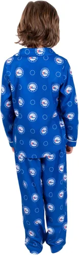Vista 2 de Ultra Game Conjunto de pijama juvenil oficial de la NBA de 2 piezas súper suaves con botones