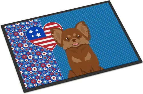 Vista 179 de Caroline's Treasures WDK5119JMAT Airedale Terrier USA - Tapete para interiores o exteriores, 24 x 36 pulgadas, tapete para puerta delantera