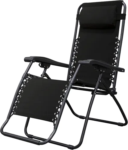 Vista 6 de Caravan Sports Silla reclinable Zero Gravity portátil al aire libre, plegable, para camping, césped, terraza, patio, piscina, para adultos, con Azul
