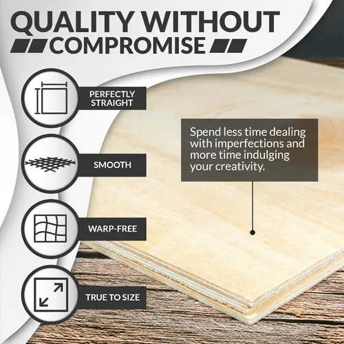 Vista 2 de Hojas de tilo para manualidades de 3 mm, hojas de madera contrachapada de 1/8 pulgada para corte láser, grabado en madera, modelos arquitectónicos