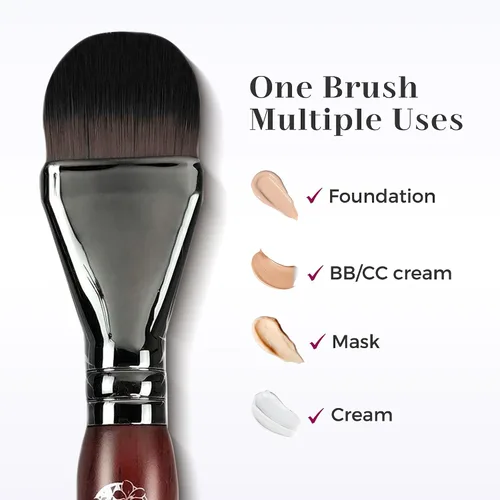 Vista 11 de ENERGY Brocha de base para maquillaje líquido, máscara facial de bricolaje de cerdas suaves de alta calidad, cepillo de contorno facial para mezclar