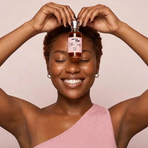 Vista 4 de Aceite de algodón de azúcar Yoni para mujer – Aceite íntimo femenino para equilibrio de pH, cabello encarnado e hidratación – Dulce perfumado