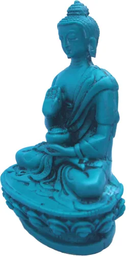 Vista 2 de mytibetshop Meditando Buda Turquesa para la Meditación y Alter para la Paz y Protección