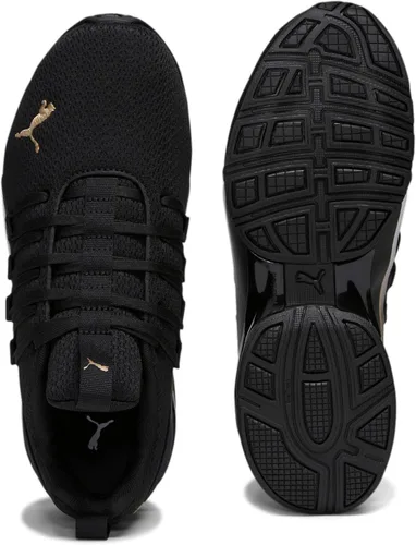 Vista 4 de PUMA Tenis Axelion para mujer, oro negro, 7.5, Puma Negro-puma Oro