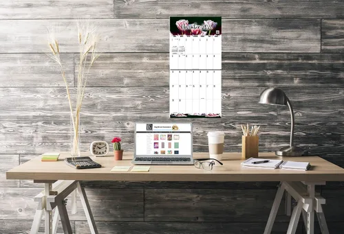 Vista 107 de Calendario de grises africanos 2025 2026 – Planificador mensual de pared de aves africanas – 12 x 18 pulgadas (abierto), calendario de pared