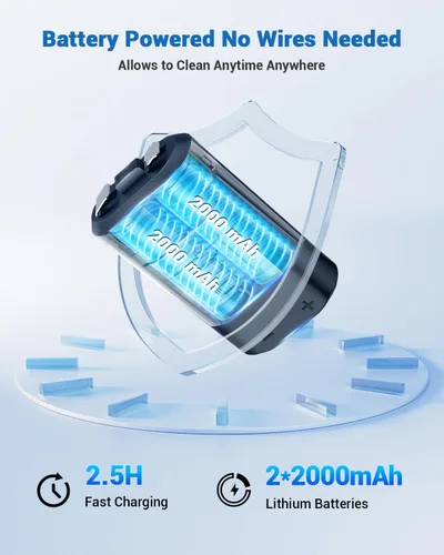 Vista 4 de Máquina limpiadora ultrasónica recargable de retenedores 50 kHz 1.9 pulgadas ultrafina portátil Alineadores de protección nocturna Joyería 6