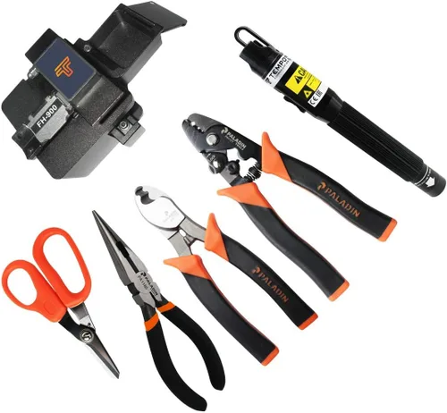 Vista 2 de Paladin Tools - Kit de herramientas de fibra óptica de grado profesional FTK-T - Cortar, pelar, terminar cables de fibra óptica