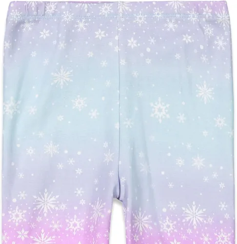 Vista 6 de Disney Frozen - Conjunto de sudadera con capucha con volantes y leggings de forro polar para niñas, tallas de niña pequeña a niña grande (2T - 10-12)
