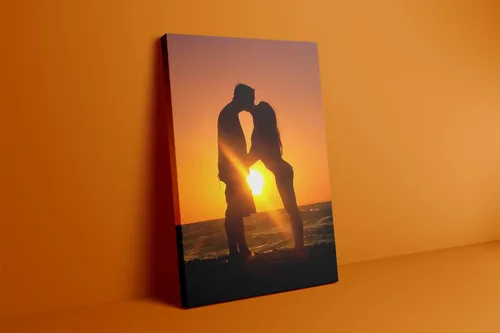 Vista 2 de Woaiting Lienzo personalizado con tus propias fotos, decoración de pared para hombres, regalo de novio, marco de lienzo personalizado
