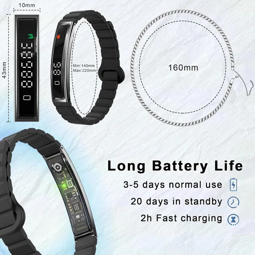 Vista 7 de Efolen Pulsera inteligente para mujeres, rastreador de fitness ultraligero con monitor de frecuencia cardíaca/oxígeno en sangre/sueño/podómetro