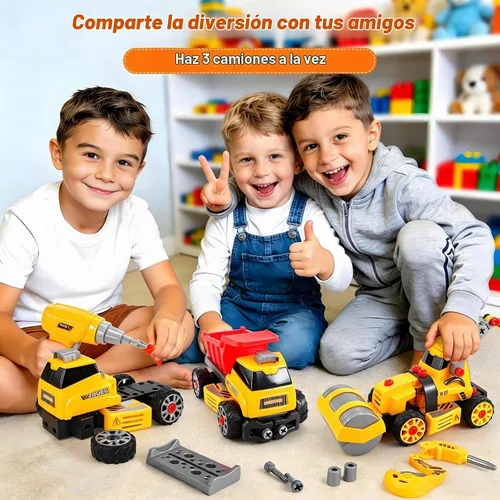 Vista 3 de 9 en 3 desmontar juguete construcción camión taladro eléctrico STEM