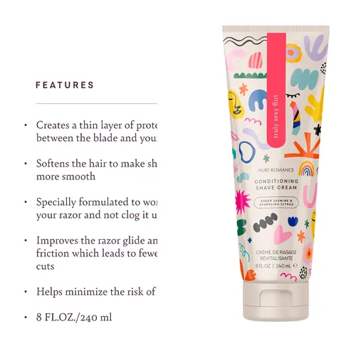 Vista 4 de Coochy crema acondicionadora para afeitar, quita los puntos en el área del bikini, ideal para piel sensible, suaviza la piel, por Pure Romance