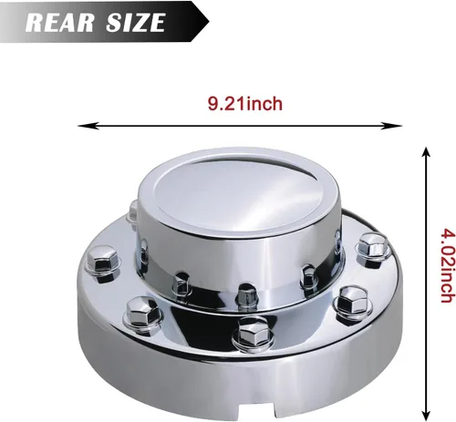 Vista 5 de TQPONLY Tapa central cromada de doble rueda Compatible con accesorios Dodge Ram 3500 2011-2018 Llanta de aleación de 1 tonelada DRW 8 Lug 10