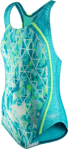 Vista 2 de Speedo Traje de baño de una pieza para niña con tirantes gruesos y espalda cruzada estampada