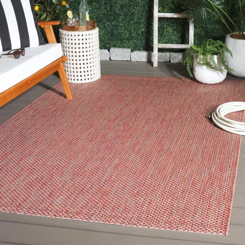 Vista 38 de SAFAVIEH Alfombra Lavable para Exteriores Colección Courtyard - 2'3" x 5', Azul Aqua y Gris, No Desprende Pelusa y Fácil Limpieza, Ideal para Patio