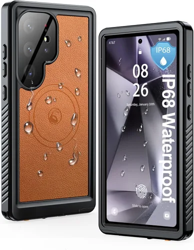 Vista 29 de ANTSHARE Funda impermeable IP68 para Samsung Galaxy S24 Ultra, compatible con MagSafe, protector de pantalla y lentes integrado, protección